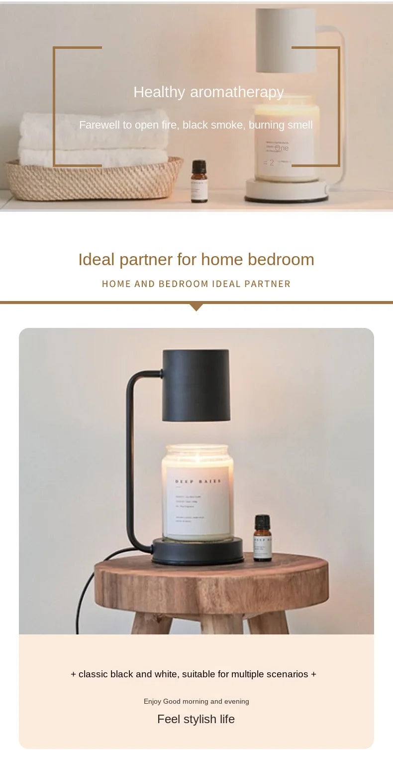 Nordic Melting Wax Lamp Modern Dimmable Electric Candle Warmer Lamp Timming Swtich Fragrance Light Desk Decor Lighting