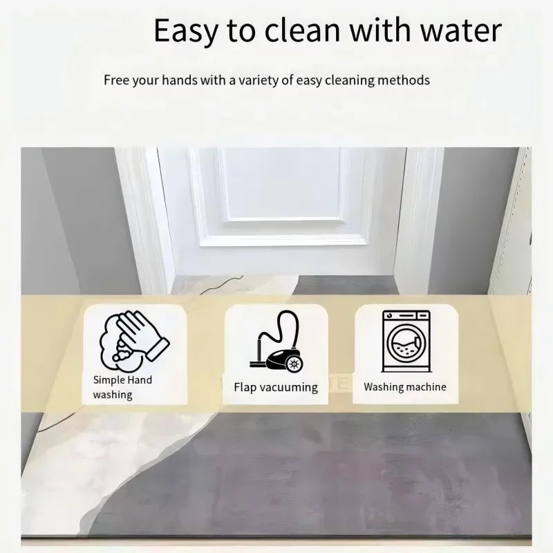 Kitchen Cutlery Knife and Fork Theme Washable Stain-resistant Foot Mat Carpet Kitchen Living Room Entrance Door Mats