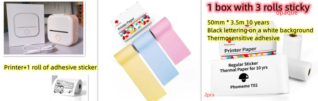 Mini Bluetooth Thermal Label Printer – Portable Sticker & Photo Printer for Home or Office