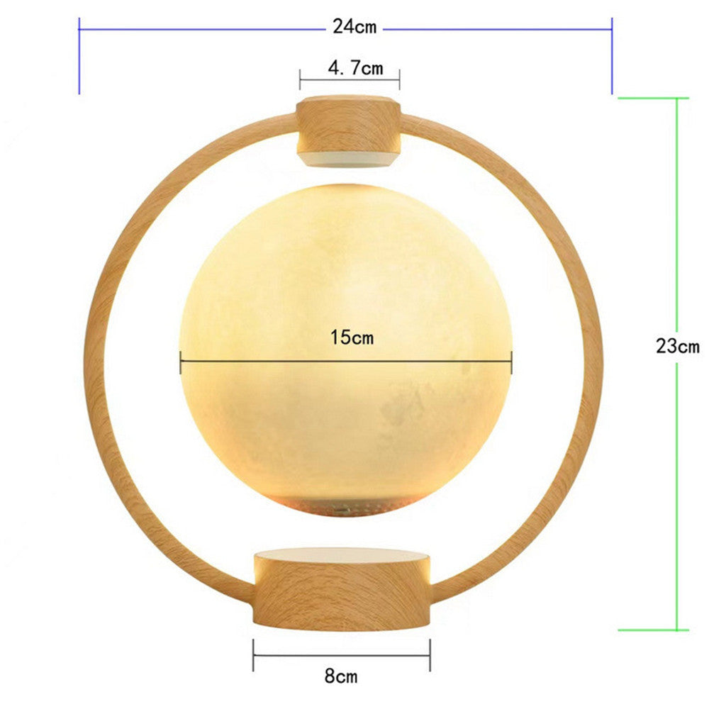 3D Magnetic Floating Moon Lamp with Bluetooth Speaker – LED Night Light for Home Decor