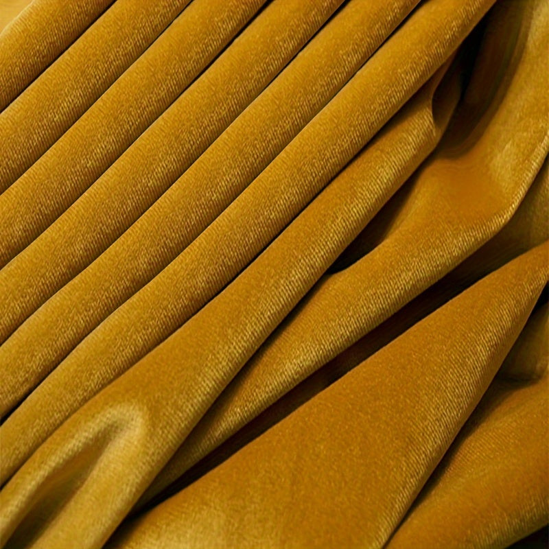 2pcs Luxurious Velvet French-style Thick Blackout Curtains for Living Room and Bedroom - Soft, Elegant, and Durable Fabric - Perfect for Blocking Light and Noise, Energy Efficient, and Easy to Clean