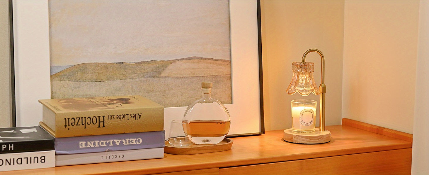 JACKYLED 2-Pack Candle Warmer Lamps Height Adjustable Fragrance Candle Warming Lamps with 4 Bulbs 35W, 2H/4H/8H Timer and 4-Level Dimmer, Wax Warmer Heater Lamp for Home Decor, Housewarming Gift