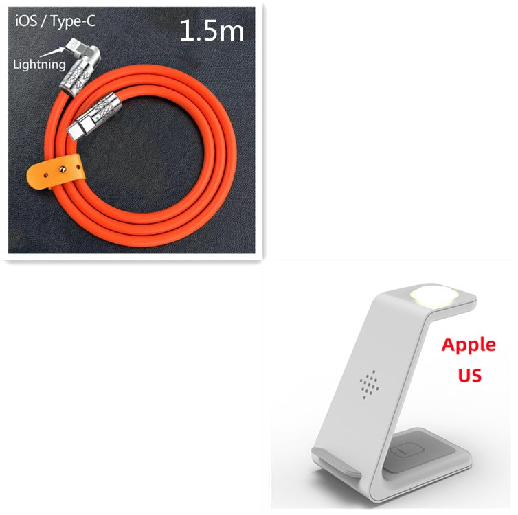 3-in-1 Wireless Charging Station – Fast Charger Dock for iPhone, Watch & AirPods