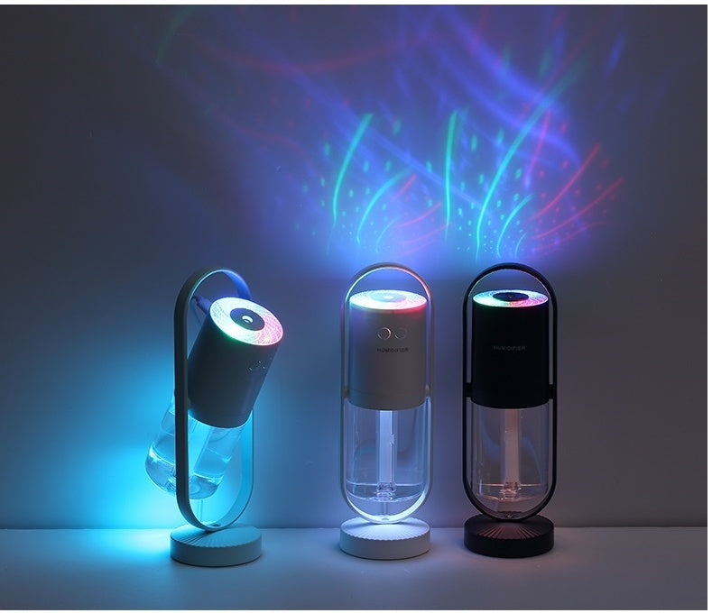 Magic Shadow USB Air Humidifier with LED Projection – Mini Ultrasonic Mist Maker for Home or Car