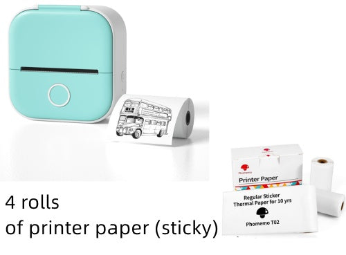 Mini Bluetooth Thermal Label Printer – Portable Sticker & Photo Printer for Home or Office