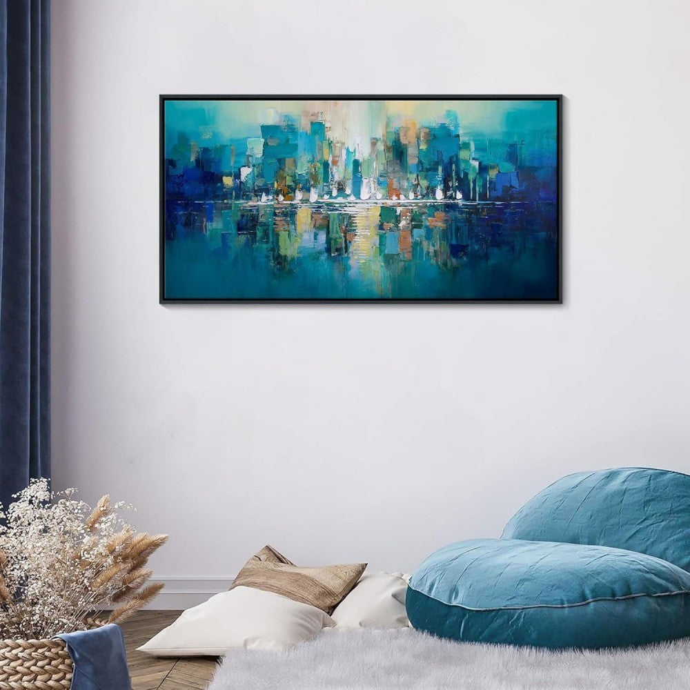 Bright Wall Art Picture Handmade Oil Painting Abstract Texture Canvas Poster Large Mural Decor Living Room Bedroom Porch Hotel