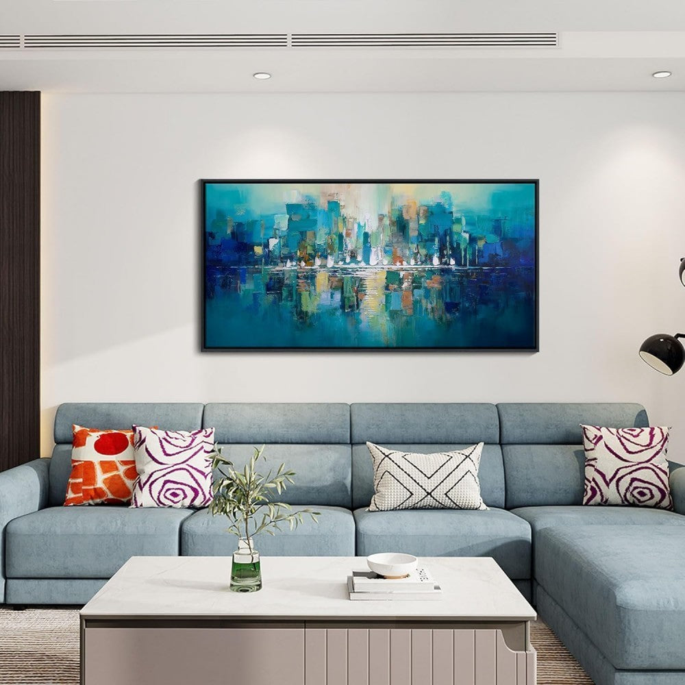 Bright Wall Art Picture Handmade Oil Painting Abstract Texture Canvas Poster Large Mural Decor Living Room Bedroom Porch Hotel