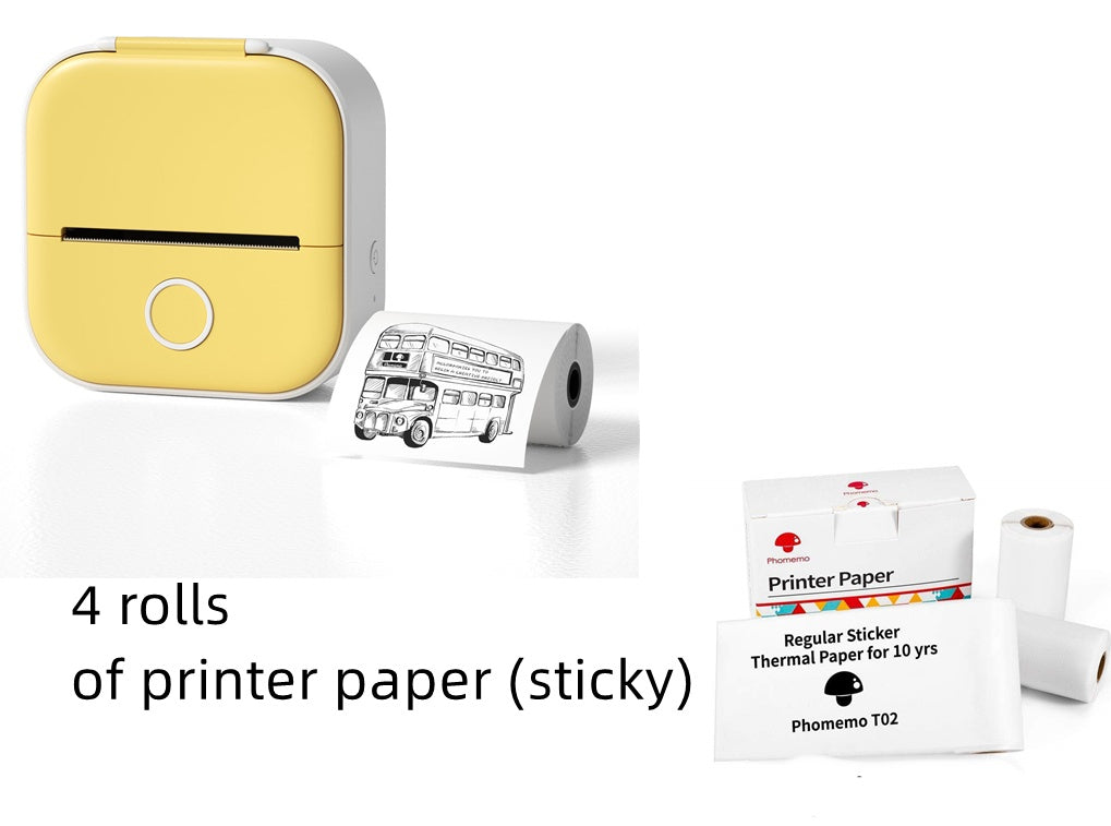 Mini Bluetooth Thermal Label Printer – Portable Sticker & Photo Printer for Home or Office