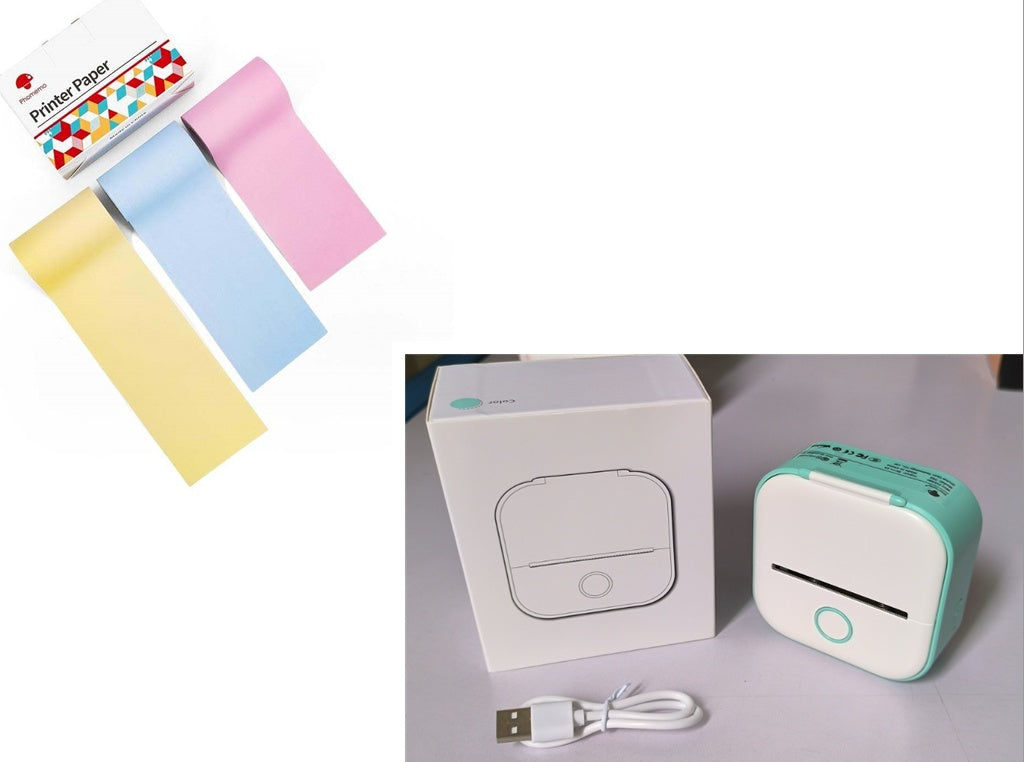 Mini Bluetooth Thermal Label Printer – Portable Sticker & Photo Printer for Home or Office