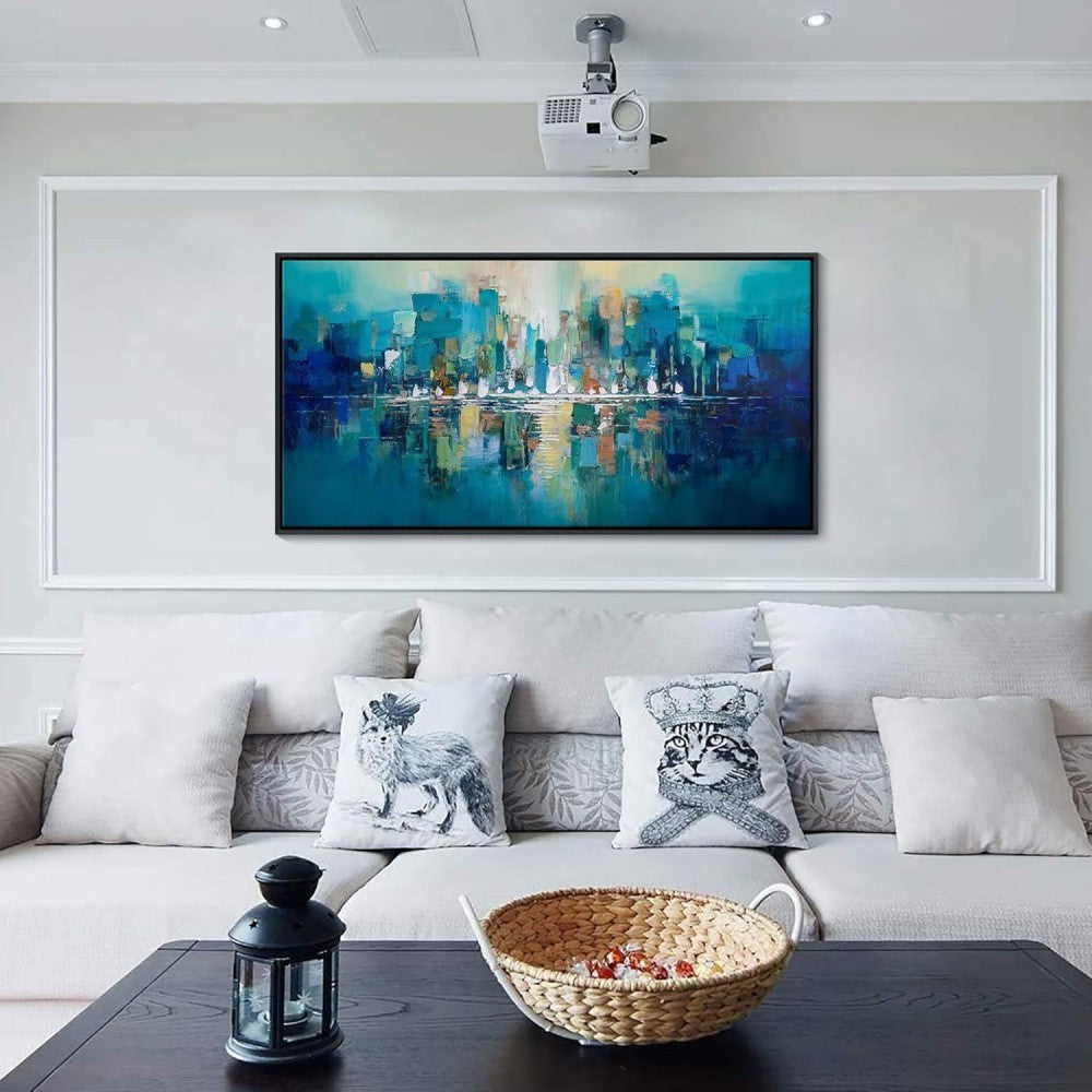 Bright Wall Art Picture Handmade Oil Painting Abstract Texture Canvas Poster Large Mural Decor Living Room Bedroom Porch Hotel