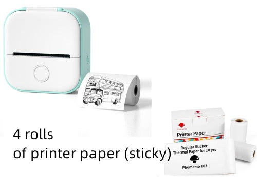 Mini Bluetooth Thermal Label Printer – Portable Sticker & Photo Printer for Home or Office