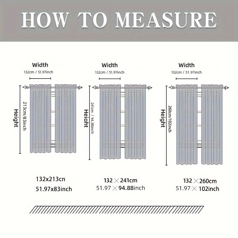 2Panels Embroidered Transparent Curtains, Hanging By Grommets At The Top, Three-dimensional Embossed Flowers Breathable And Translucent Soft Reference Bedroom Living Room Dining Room Kitchen Balcony Room Decoration.