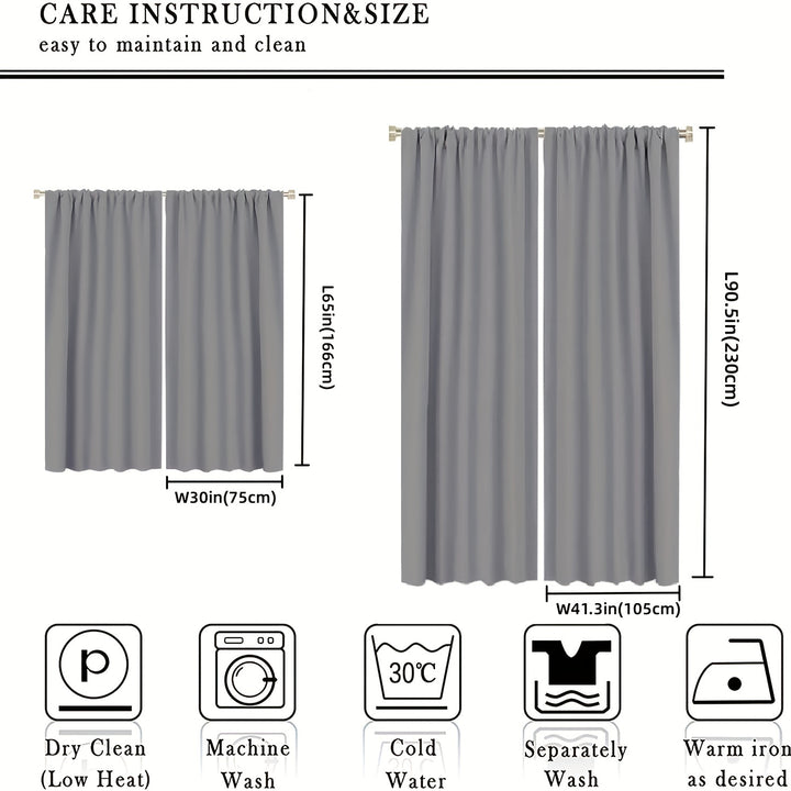 2pcs Bohemian Chic Black and White Floral Pattern Rod Pocket Window Curtains - Golden Modern Art Printed, Living Room Home Decor Essentials with Elegant Drapes and Easy Installation