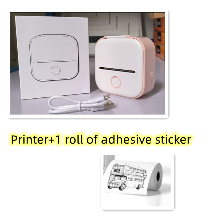 Mini Bluetooth Thermal Label Printer – Portable Sticker & Photo Printer for Home or Office