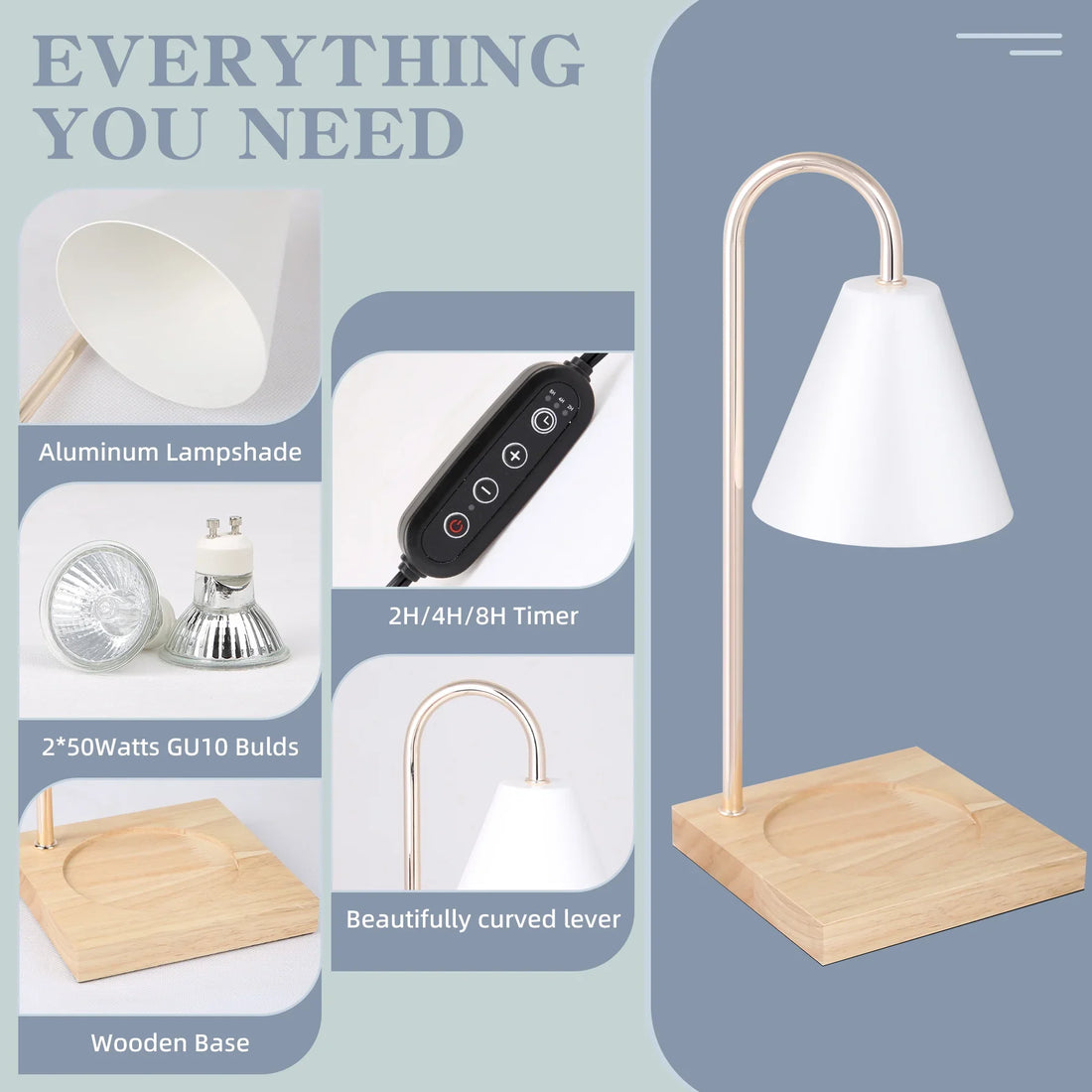 LED Candle Warmer Dimming Led Light Aromatherapy Table Lamps Timed Bedside Lamp For Bedroom Home Decor Desk Lighting