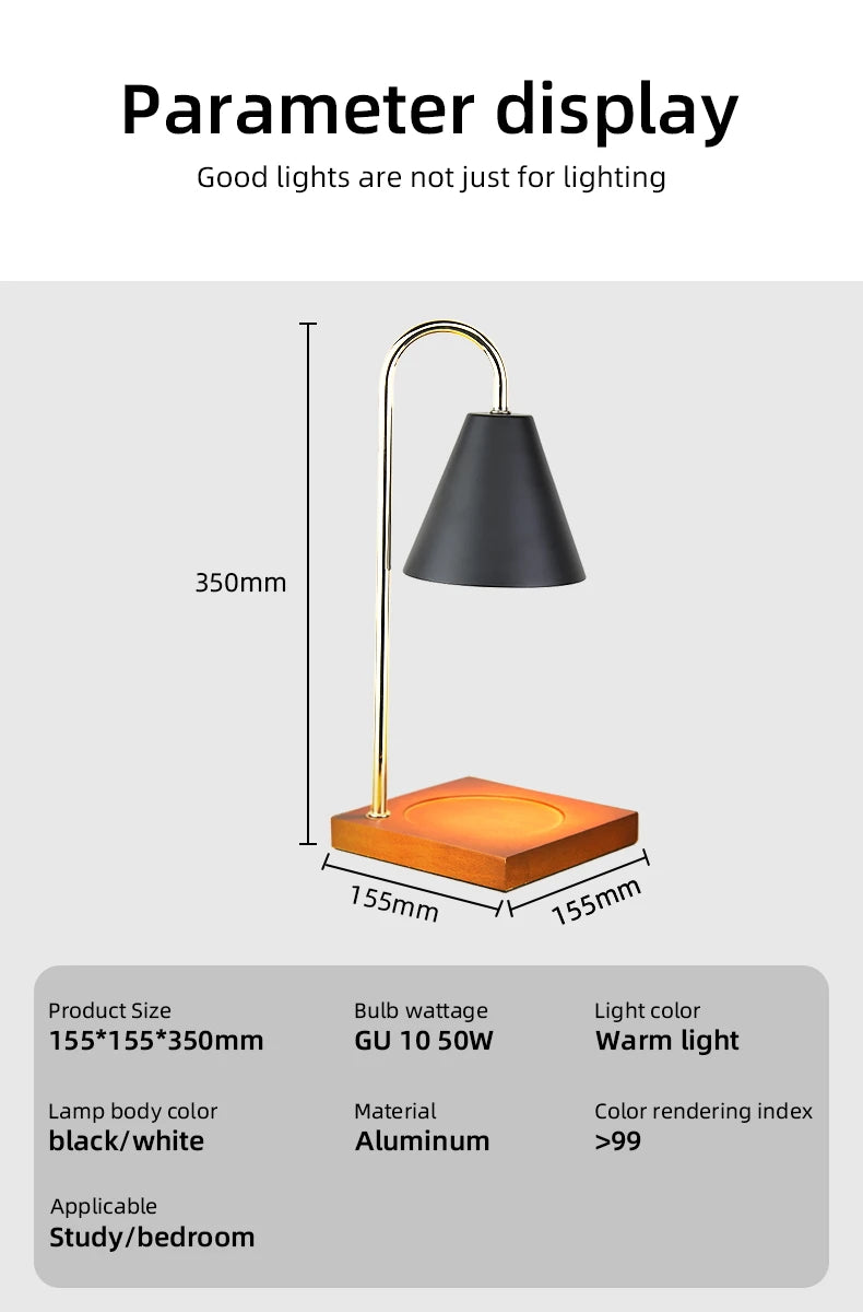 LED Candle Warmer Dimming Led Light Aromatherapy Table Lamps Timed Bedside Lamp For Bedroom Home Decor Desk Lighting