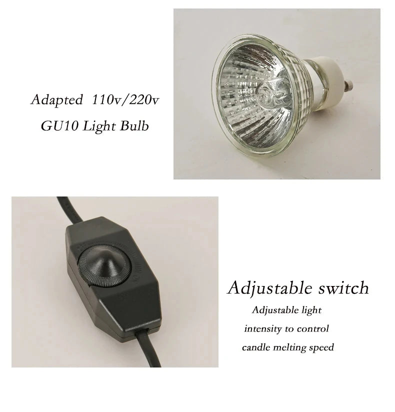 Candle Warmer Lamp with Timer Dimming Melting Wax Table Lamp Home Bedroom Decor Nightlight Creative Aromatherapy Desk Light Gift