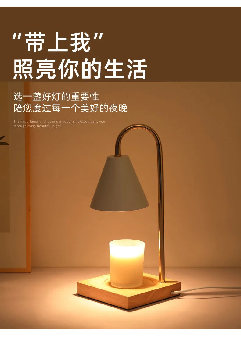Candle Warmer Lamp with Timer Dimming Melting Wax Table Lamp Home Bedroom Decor Nightlight Creative Aromatherapy Desk Light Gift