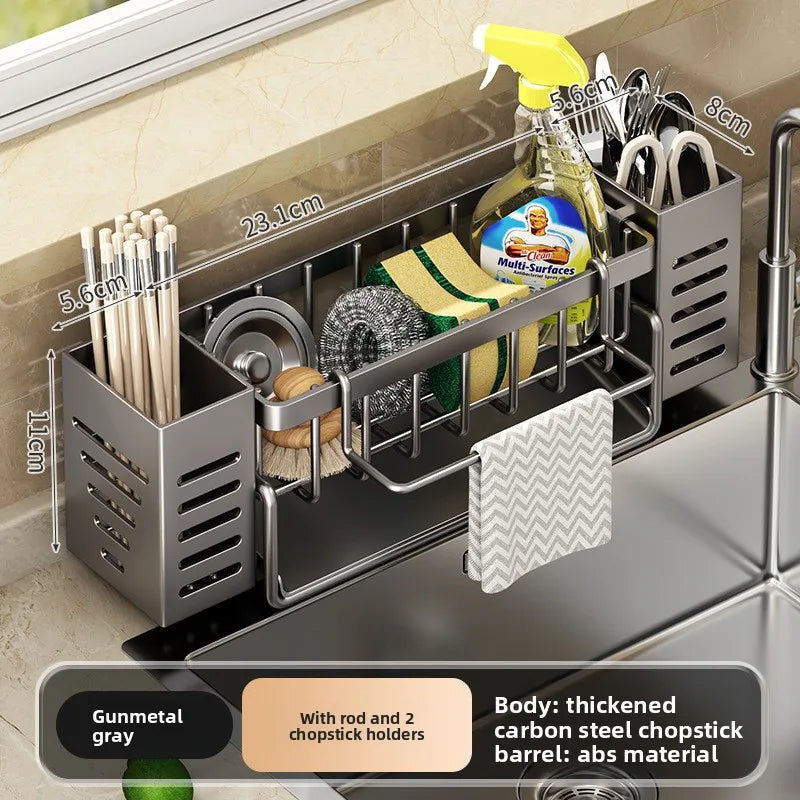 Kitchen Sink, Drain Rack, Sink, Rag, Sponge, Detergent Storage Rack, Multi-functional Tableware Storage Rack Kitchen