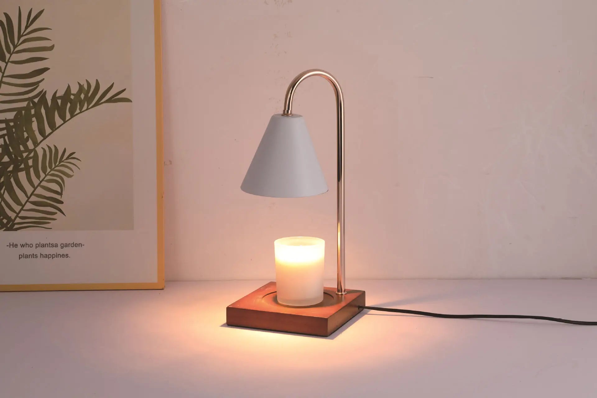 Candle Warmer Lamp with Timer Dimming Melting Wax Table Lamp Home Bedroom Decor Nightlight Creative Aromatherapy Desk Light Gift