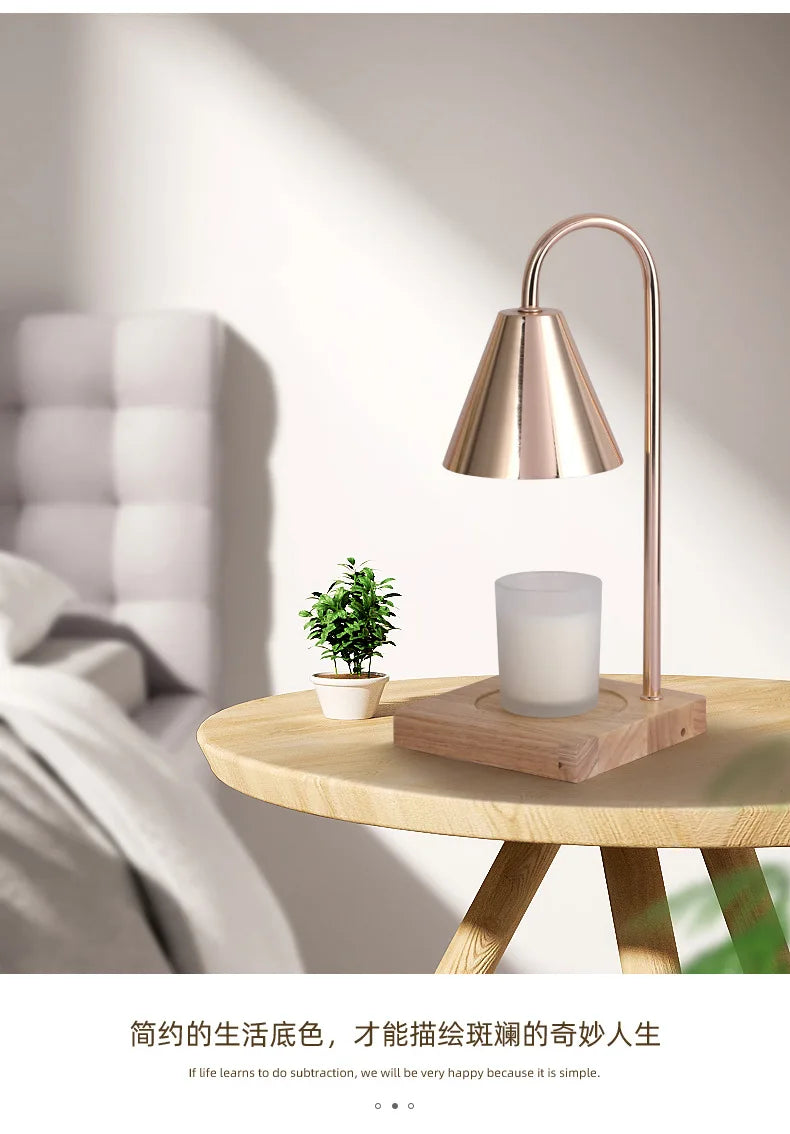 Candle Warmer Lamp with Timer Dimming Melting Wax Table Lamp Home Bedroom Decor Nightlight Creative Aromatherapy Desk Light Gift