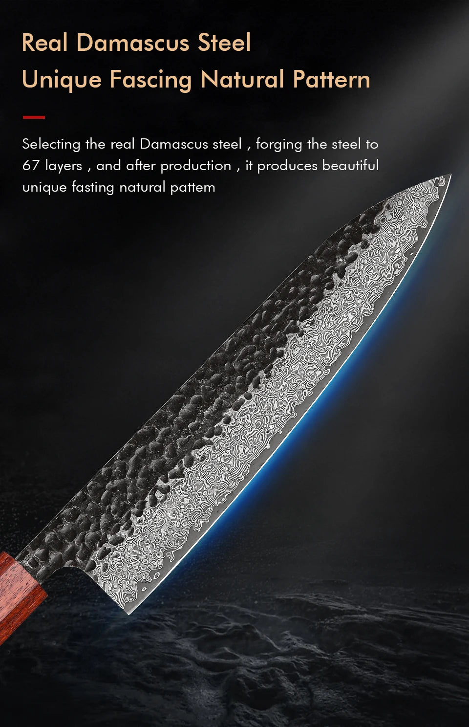 TURWHO 1-5PCS Kitchen Knives Set 67 Layers Damascus Steel VG10 Core Japanese Chef's Knife Kiritsuke Knife Kitchen Accessories