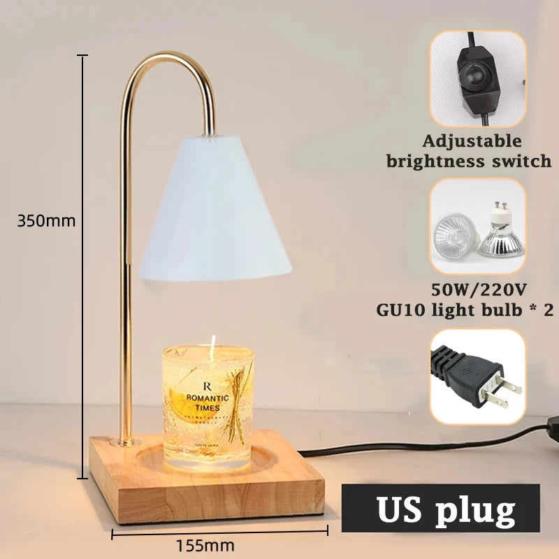 Candle Warmer Lamp with Timer Dimming Melting Wax Table Lamp Home Bedroom Decor Nightlight Creative Aromatherapy Desk Light Gift