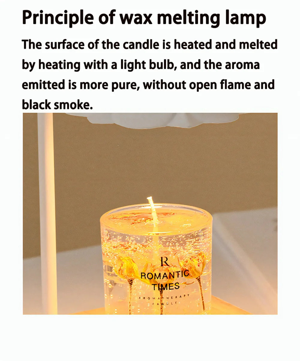 Candle Warmer Electric Wax Melt Lamp Dimmable Aromatherapy Table Lamp Candle Melting Diffuser Bedside Warmer Light