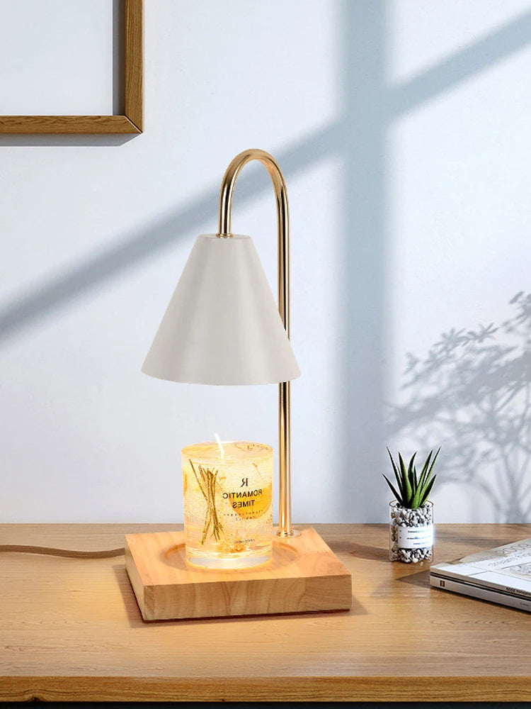 Candle Warmer Lamp with Timer Dimming Melting Wax Table Lamp Home Bedroom Decor Nightlight Creative Aromatherapy Desk Light Gift
