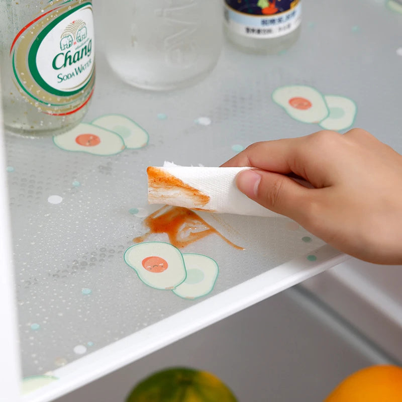 Kitchen Non-slip Shelf Drawer Liner Printed Cupboard Refrigerator Washable Oil-proof Mat Household Cabinet Placemat
