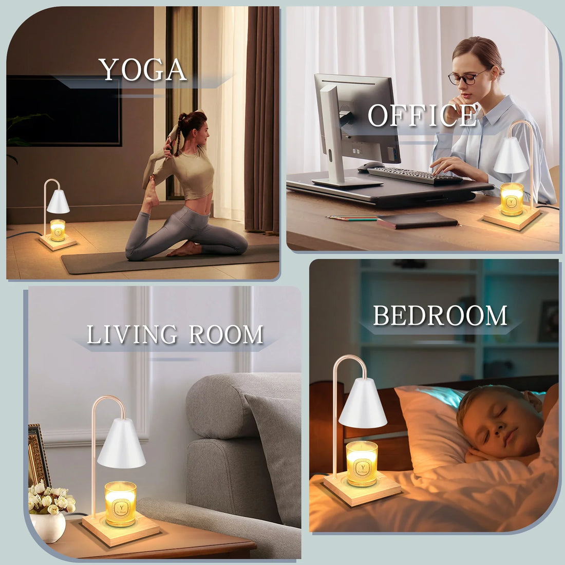 LED Candle Warmer Dimming Led Light Aromatherapy Table Lamps Timed Bedside Lamp For Bedroom Home Decor Desk Lighting