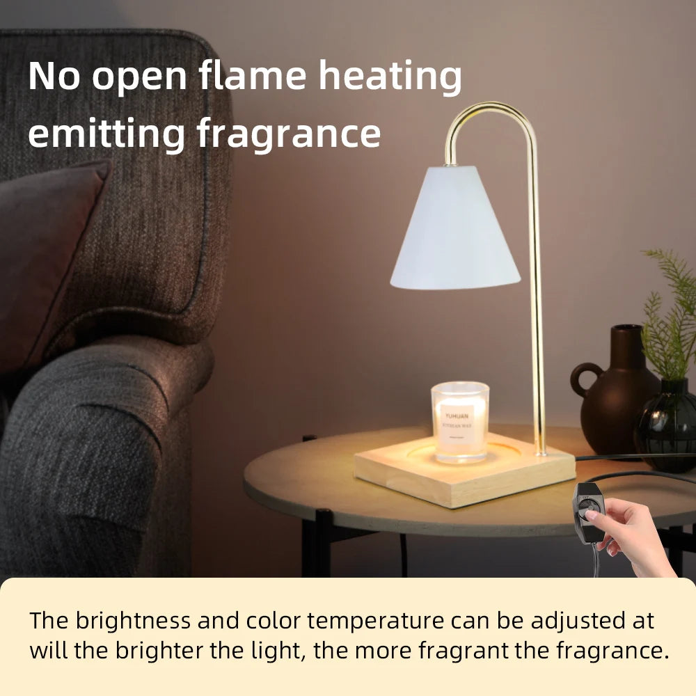 Candle Warmer Lamp with Timer Dimming Melting Wax Table Lamp Home Bedroom Decor Nightlight Creative Aromatherapy Desk Light Gift