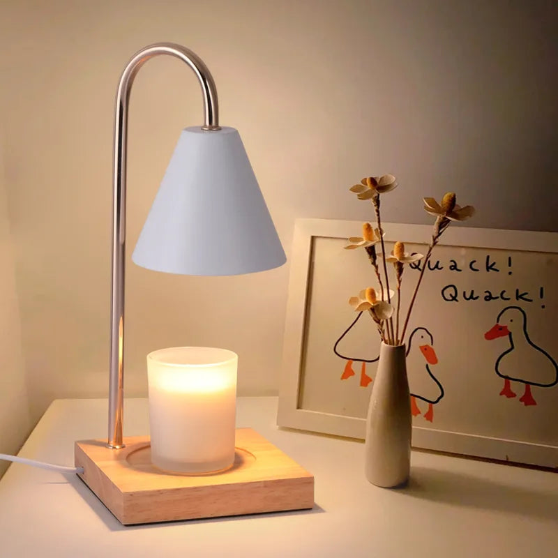 Candle Warmer Lamp with Timer Dimming Melting Wax Table Lamp Home Bedroom Decor Nightlight Creative Aromatherapy Desk Light Gift