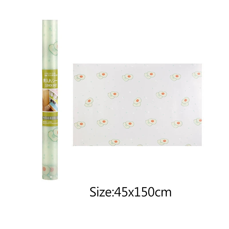 Kitchen Non-slip Shelf Drawer Liner Printed Cupboard Refrigerator Washable Oil-proof Mat Household Cabinet Placemat