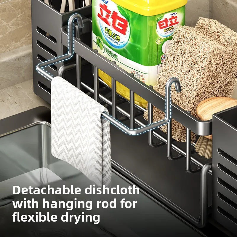 Kitchen Sink, Drain Rack, Sink, Rag, Sponge, Detergent Storage Rack, Multi-functional Tableware Storage Rack Kitchen