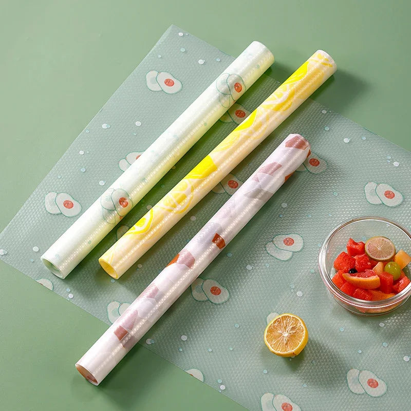 Kitchen Non-slip Shelf Drawer Liner Printed Cupboard Refrigerator Washable Oil-proof Mat Household Cabinet Placemat