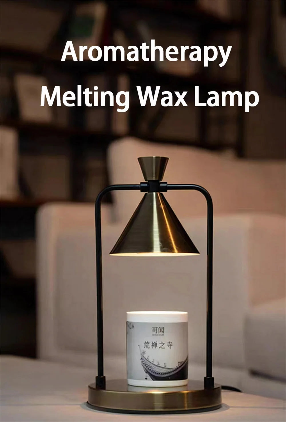 Candle Warmer Electric Wax Melt Lamp Dimmable Aromatherapy Table Lamp Candle Melting Diffuser Bedside Warmer Light