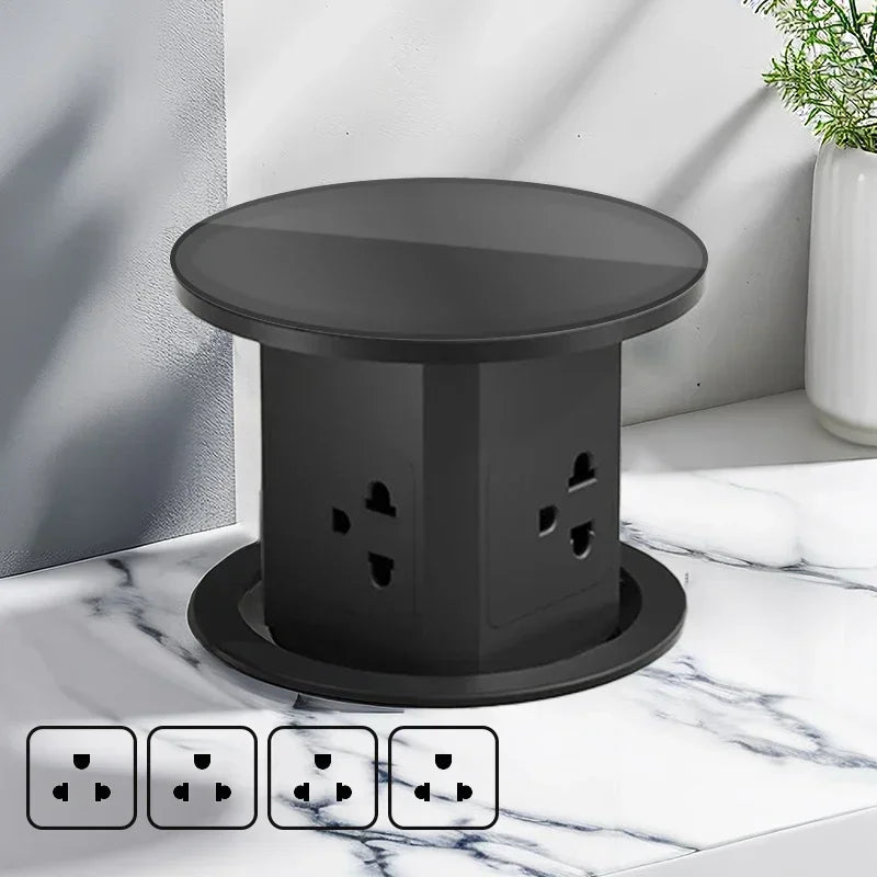 US UK AU Plug power Kitchen Table Electrical Socket Pop Up Desktop Sockets Power Charge USB Aluminum Shelf ,Hidden,Built-in
