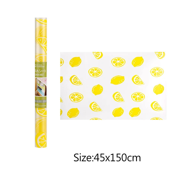 Kitchen Non-slip Shelf Drawer Liner Printed Cupboard Refrigerator Washable Oil-proof Mat Household Cabinet Placemat