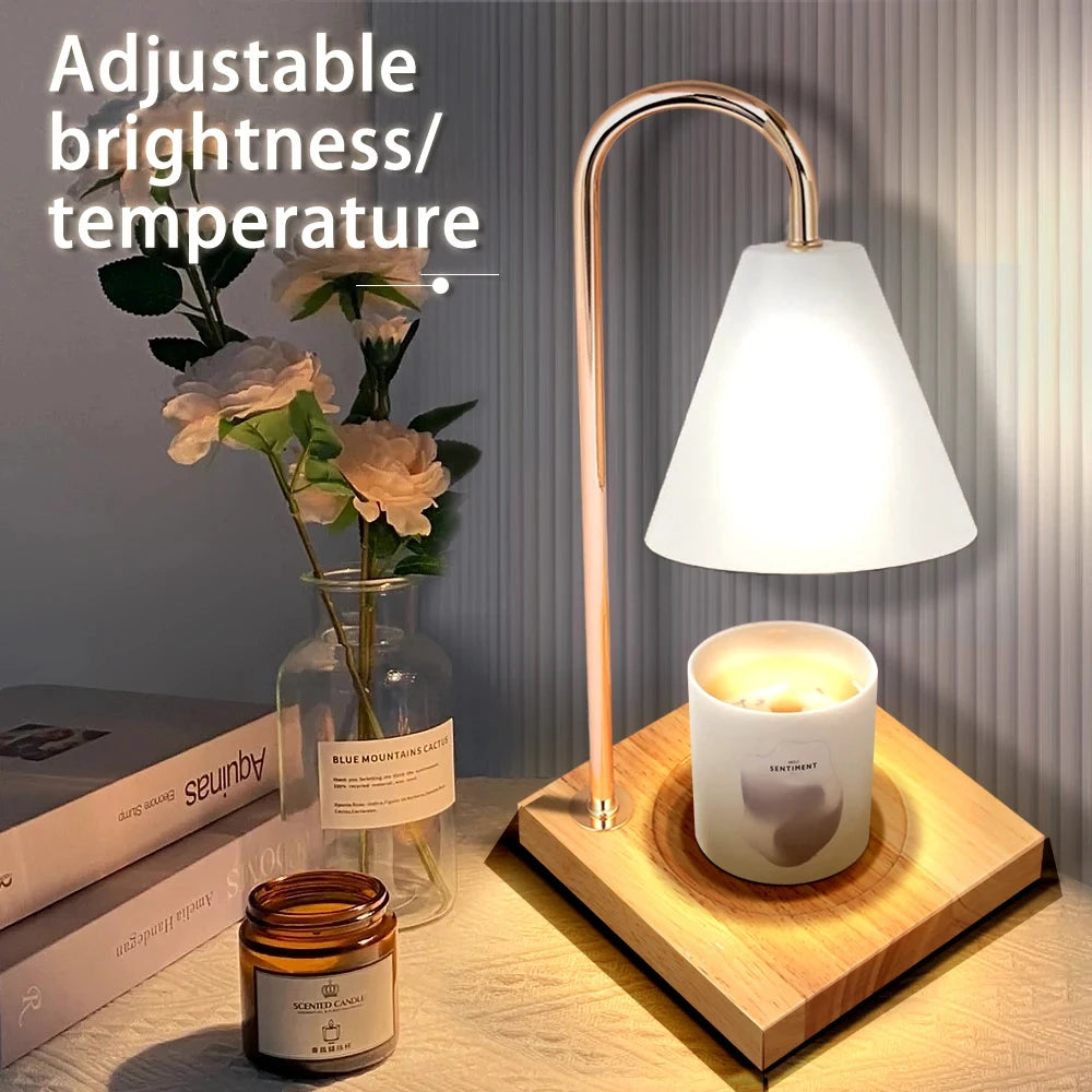 Candle Warmer Lamp with Timer Dimming Melting Wax Table Lamp Home Bedroom Decor Nightlight Creative Aromatherapy Desk Light Gift