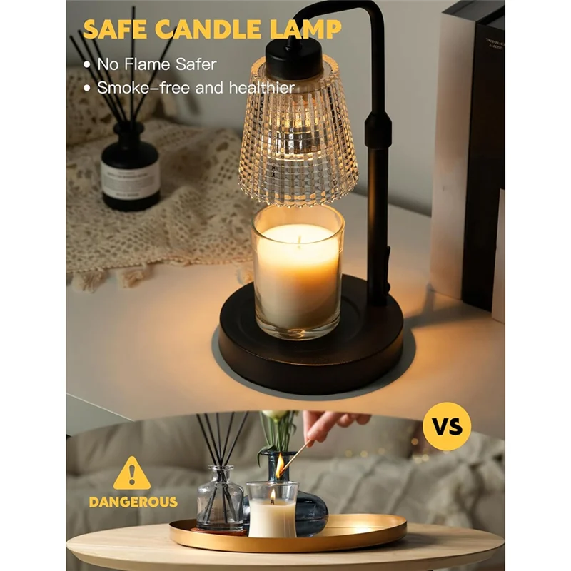 ABKW-Candle Warmer Lamp With Timer Dimmable, Birthday Gift For Women, For Mom, House Warming Decor Gift EU Plug