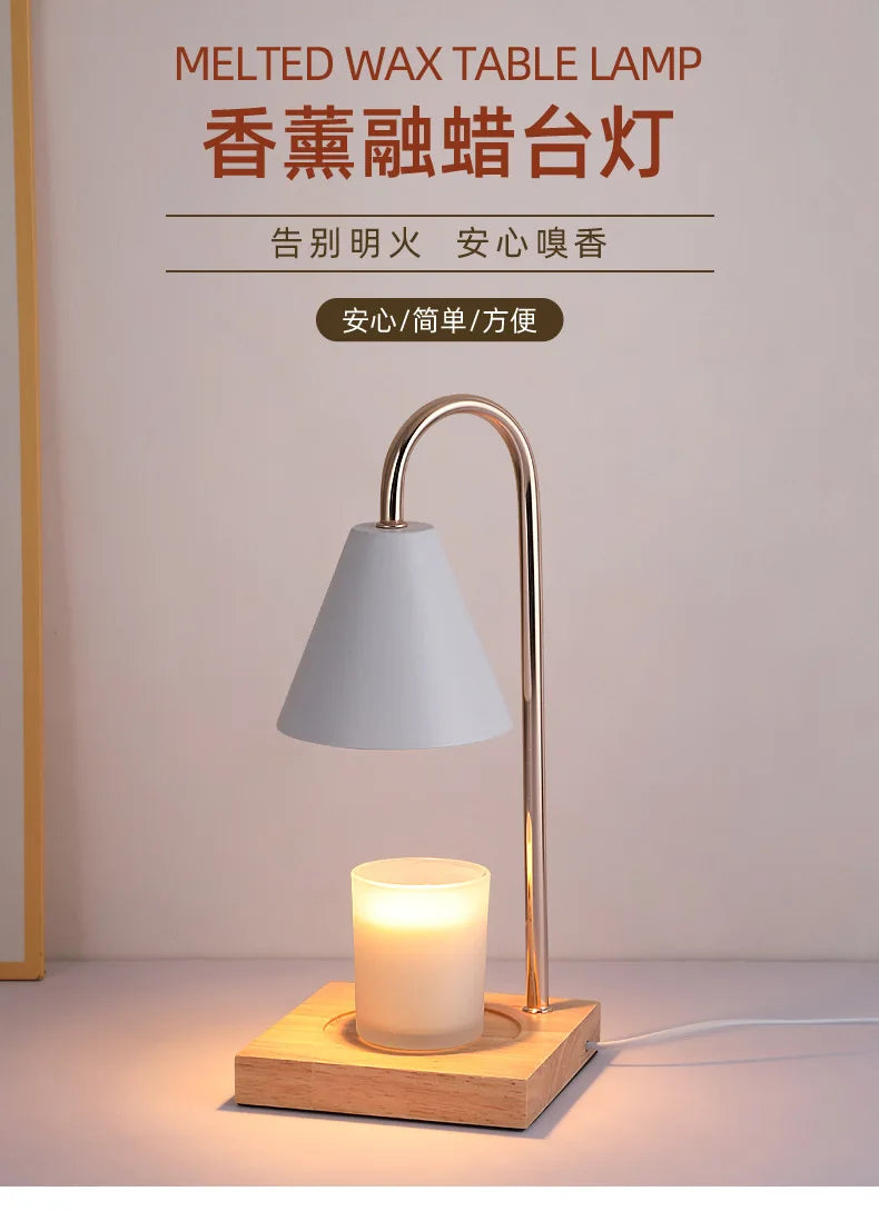 Candle Warmer Lamp with Timer Dimming Melting Wax Table Lamp Home Bedroom Decor Nightlight Creative Aromatherapy Desk Light Gift