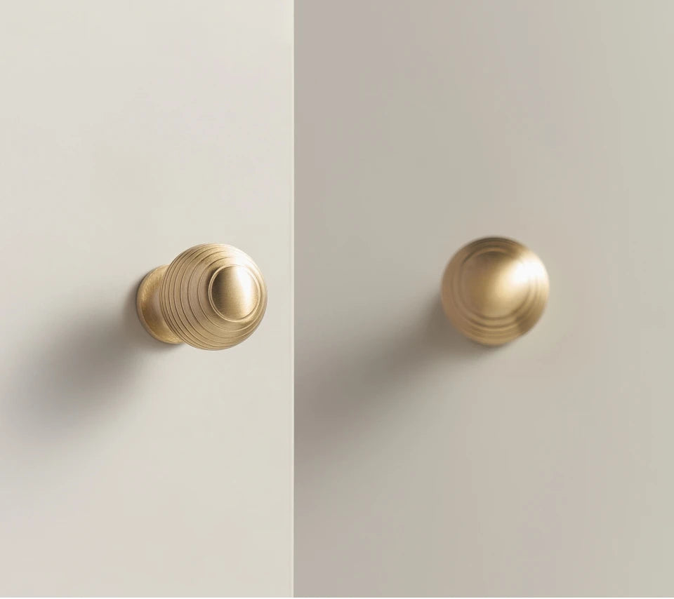 Nurlin French Luxury Solid Brass Kitchen Cabinet Furniture Drawer Cabinet Door Handle Round Knobs T-Bar Wardrobe Pull