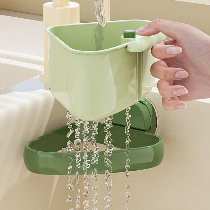 Kitchen Corner Sink Strainer Sink Food Strainer Basket Suction Cup Multi Functional Waste Filter Dishcloth Holder Home Tools