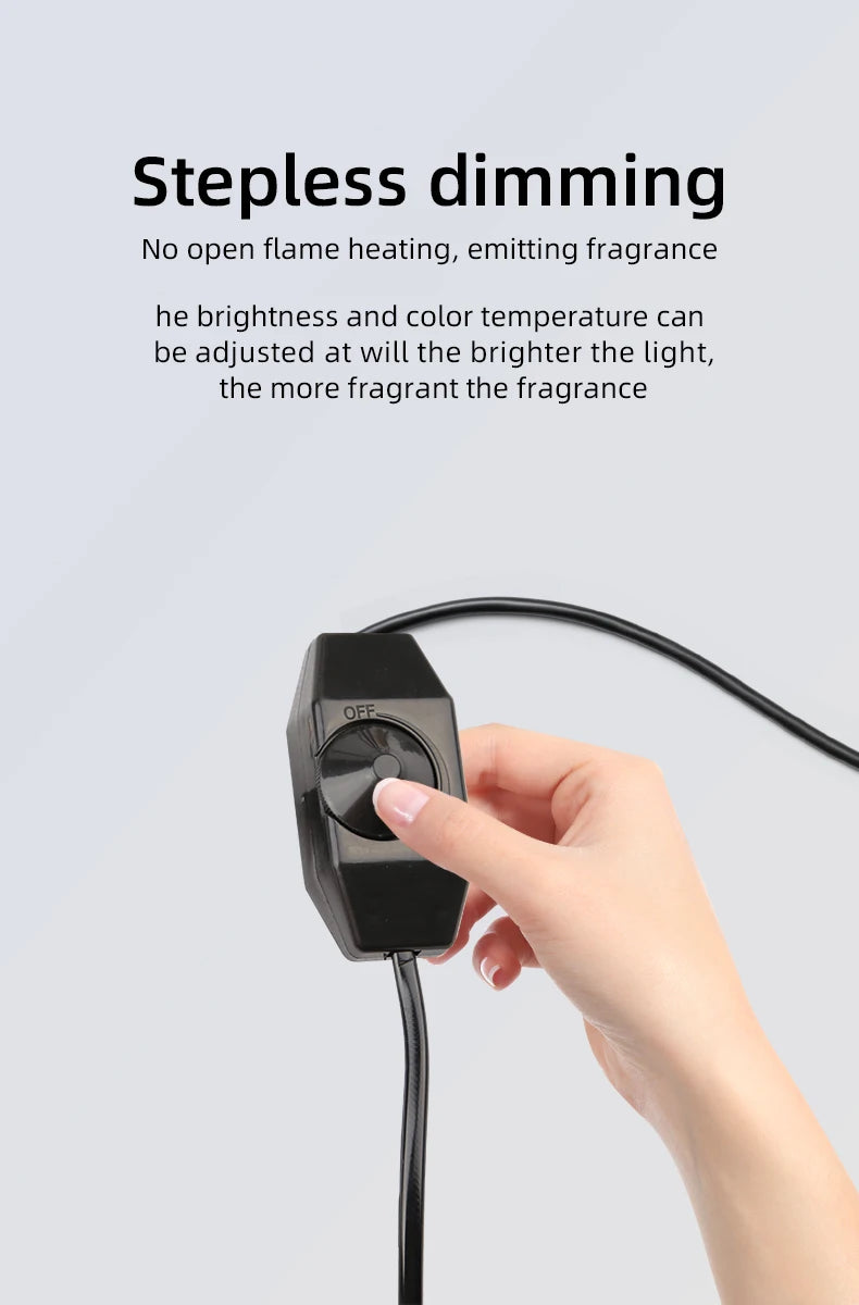 Candle Warmer Lamp with Timer Dimming Melting Wax Table Lamp Home Bedroom Decor Nightlight Creative Aromatherapy Desk Light Gift