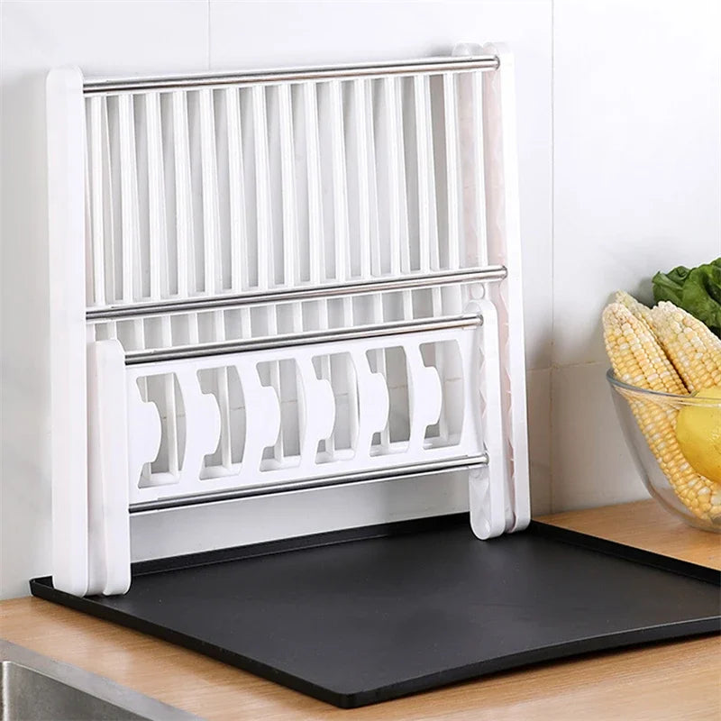 Kitchen Organizer Sink Drain Shelf Dish Drying Rack Bowl Plates Shelf Storage Drawer Desktop Adjustable Holder Home Accessories