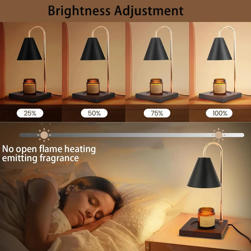 Candle Warmer Lamp with Timer Dimming Melting Wax Table Lamp Home Bedroom Decor Nightlight Creative Aromatherapy Desk Light Gift