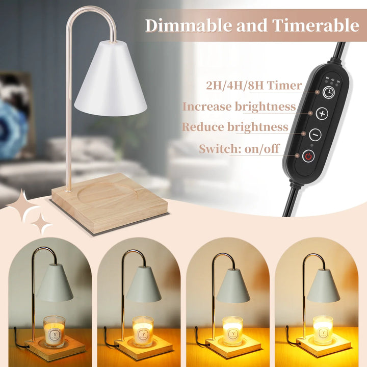LED Candle Warmer Dimming Led Light Aromatherapy Table Lamps Timed Bedside Lamp For Bedroom Home Decor Desk Lighting