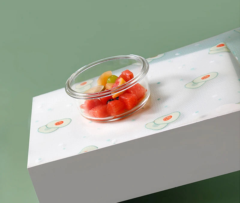 Kitchen Non-slip Shelf Drawer Liner Printed Cupboard Refrigerator Washable Oil-proof Mat Household Cabinet Placemat