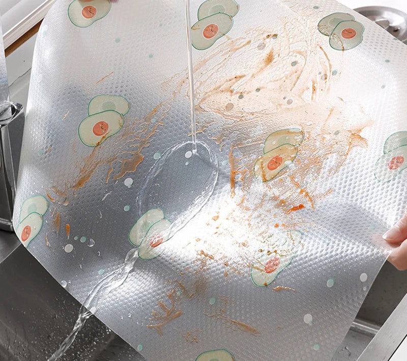 Kitchen Non-slip Shelf Drawer Liner Printed Cupboard Refrigerator Washable Oil-proof Mat Household Cabinet Placemat